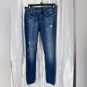 Blank NYC Women’s Distressed Skinny Jeans - Dark Blue